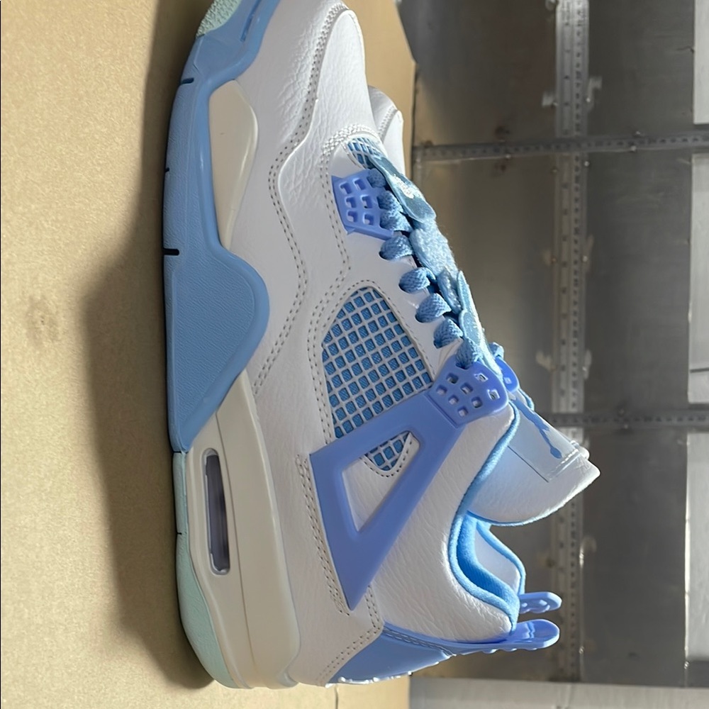 Jordan White and Blue Athletic Shoes Modern Design